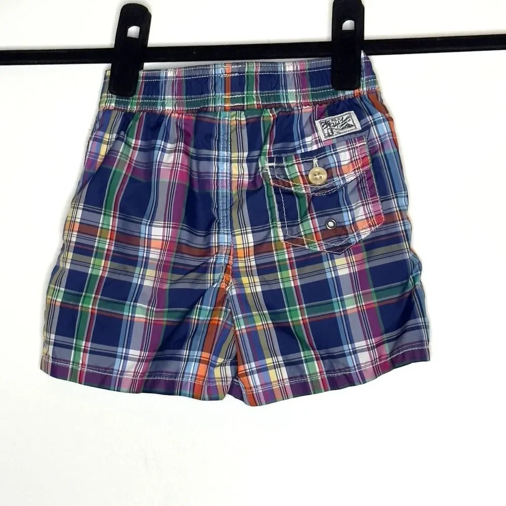 Polo Ralph Lauren Plaid Swim Trunks Toddler Boys Size 18 Months